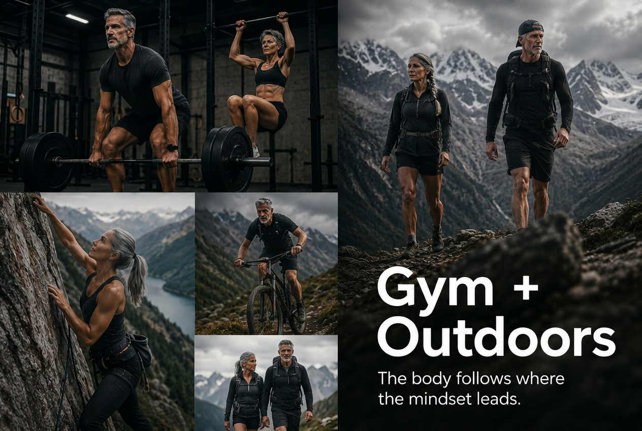 Gym plus Outdoors for optimal health, performance and longevity