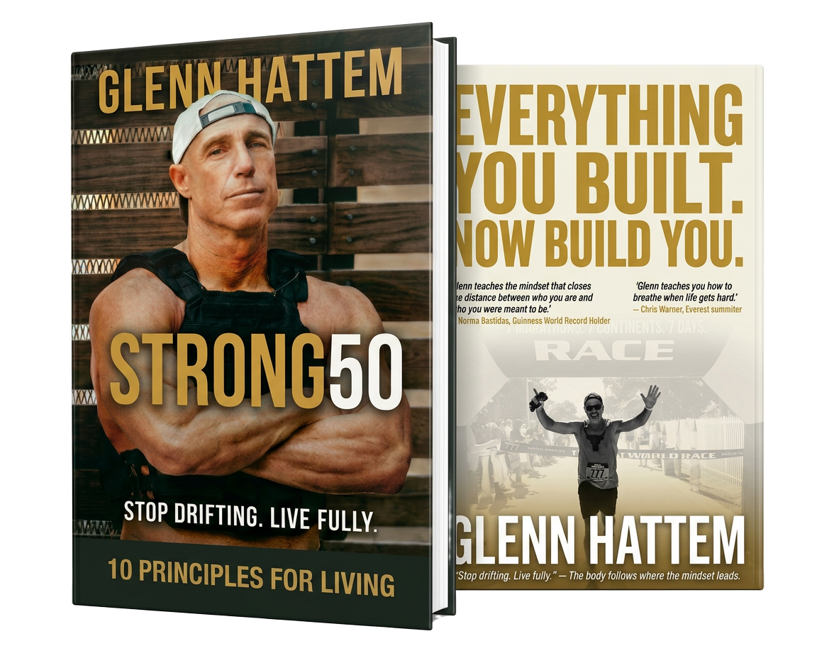 STRONG50 book - front and back cover 3D composition
