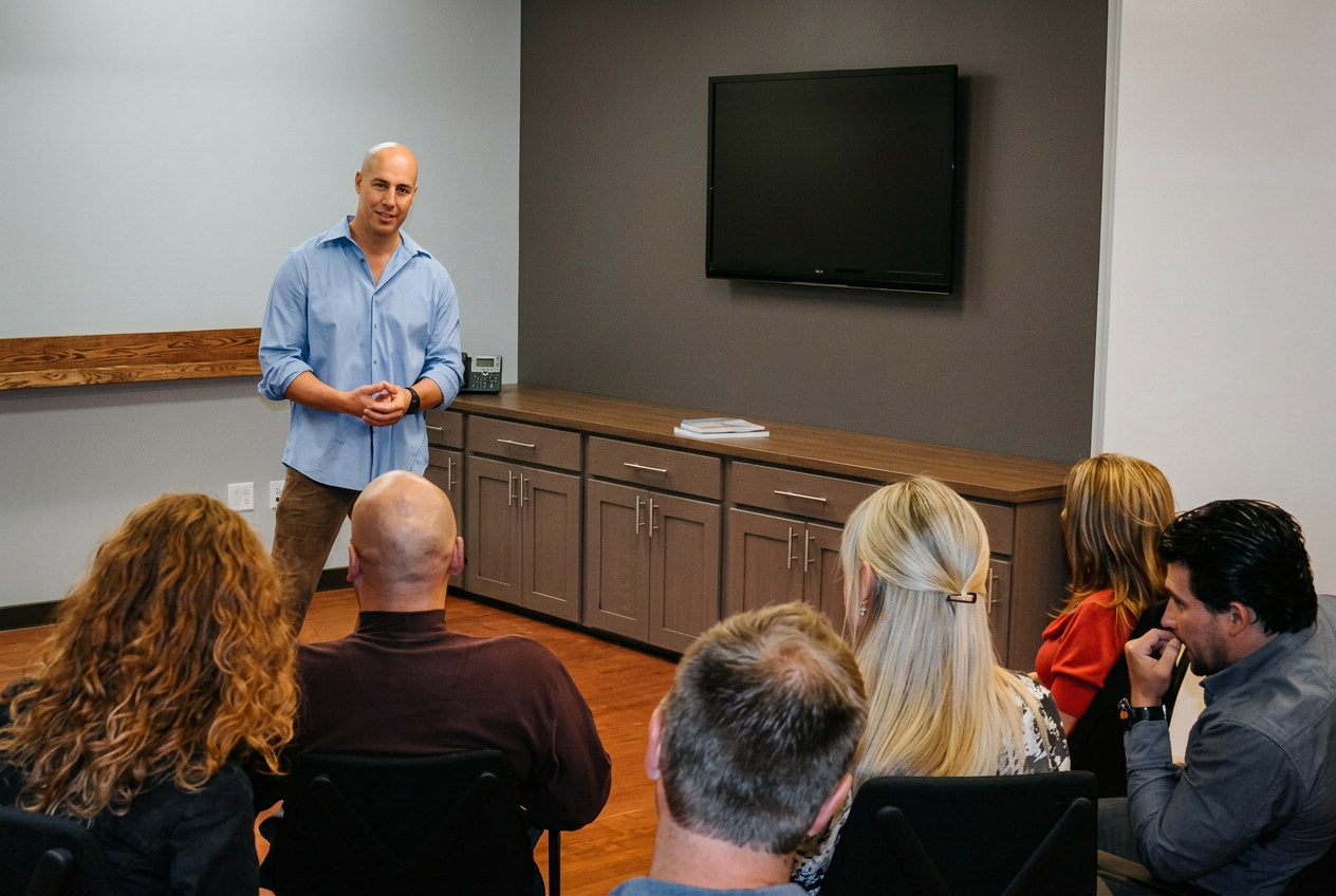 Coach Glenn teaching a small group workshop