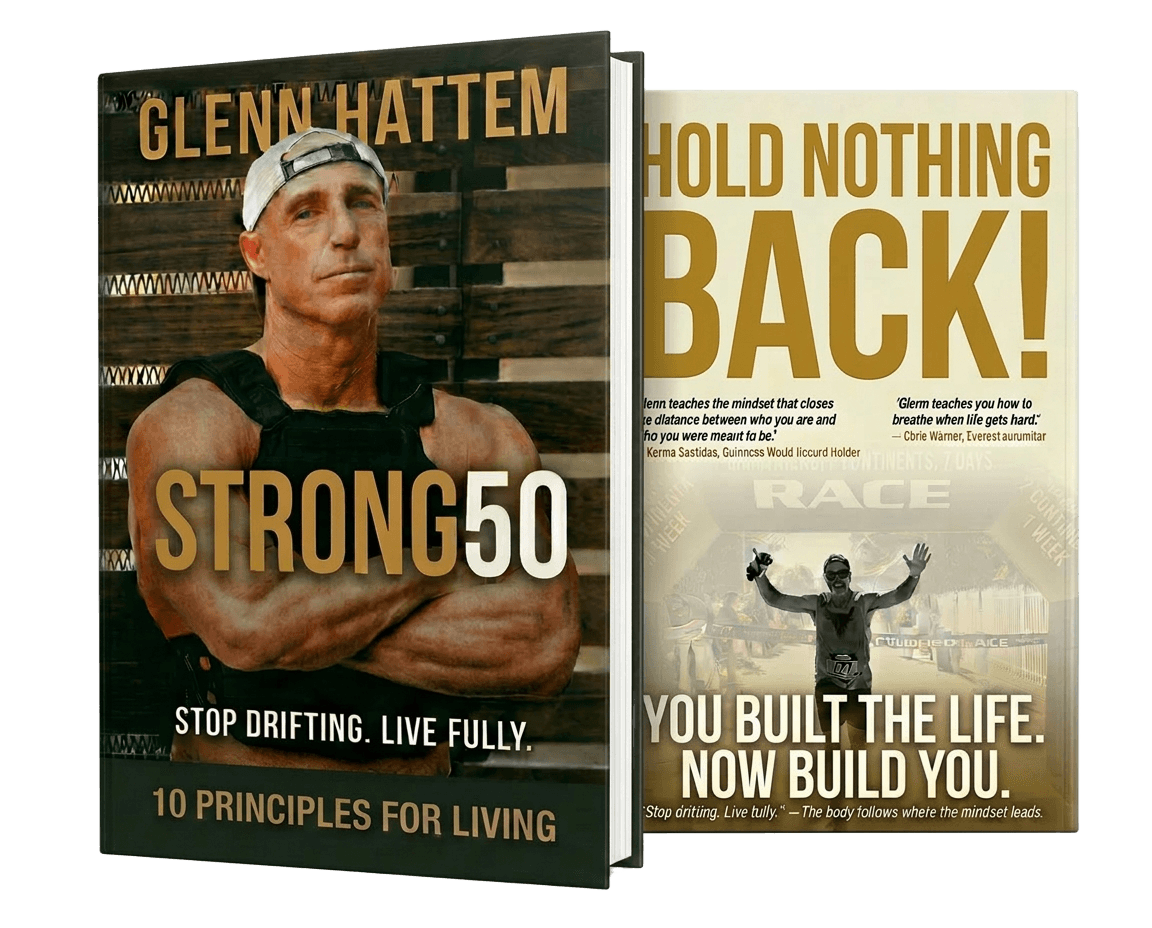 STRONG50 book - front and back cover 3D composition