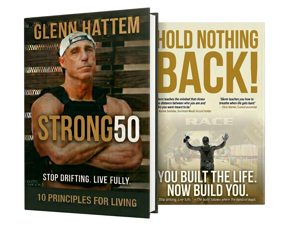 STRONG50 book - front and back cover 3D composition