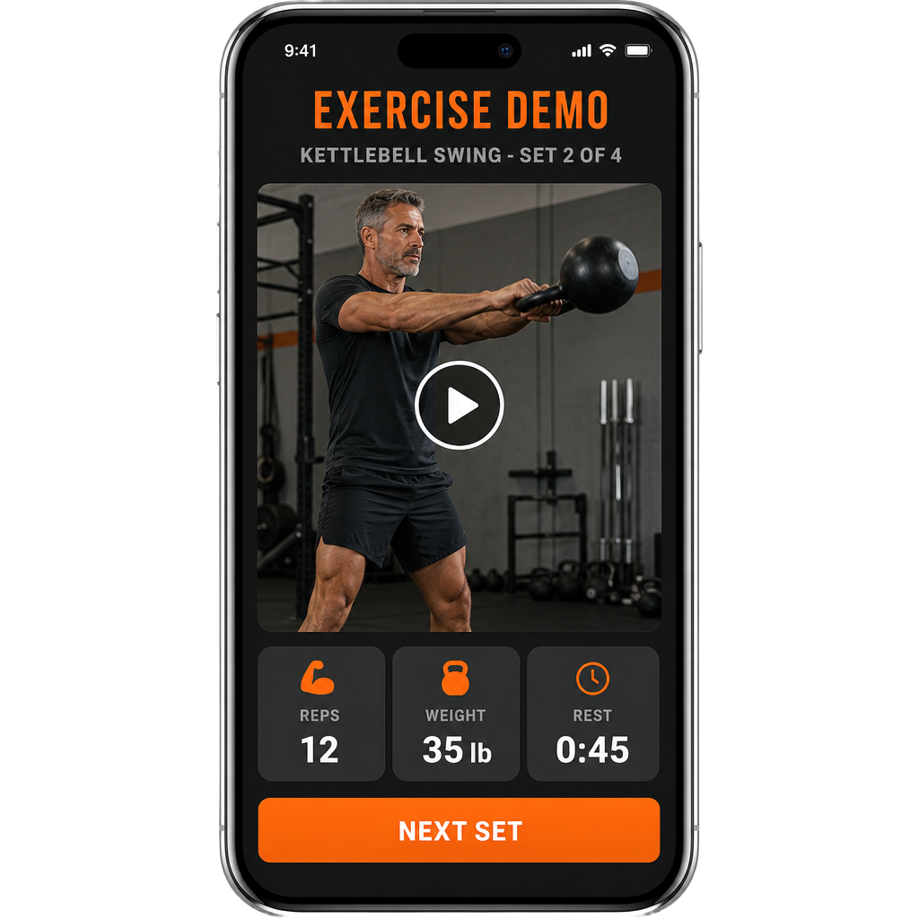 Exercise demo screen