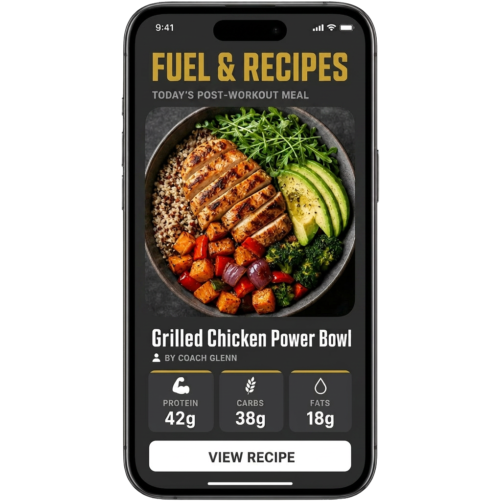 Recipe and nutrition screen