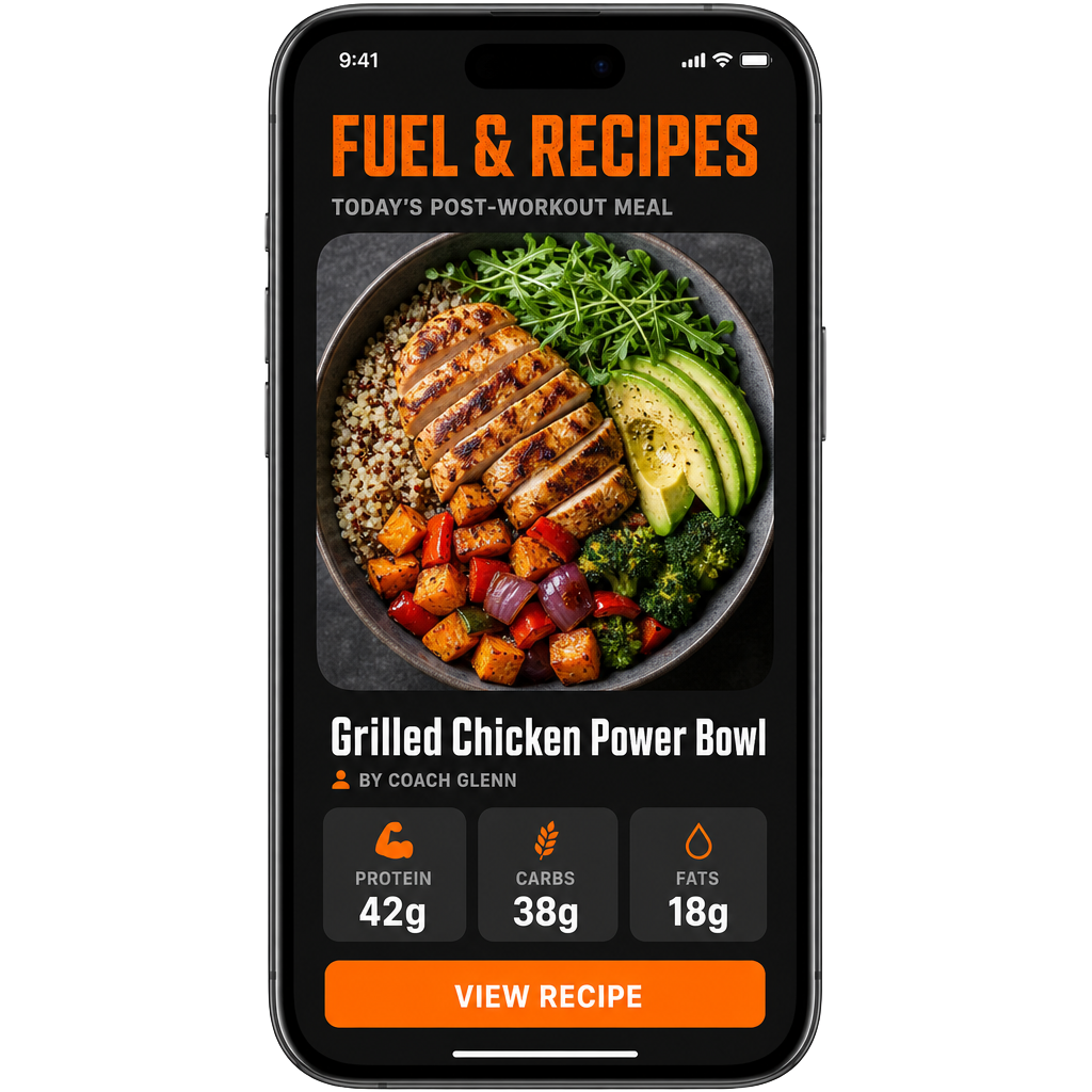Recipe and nutrition screen