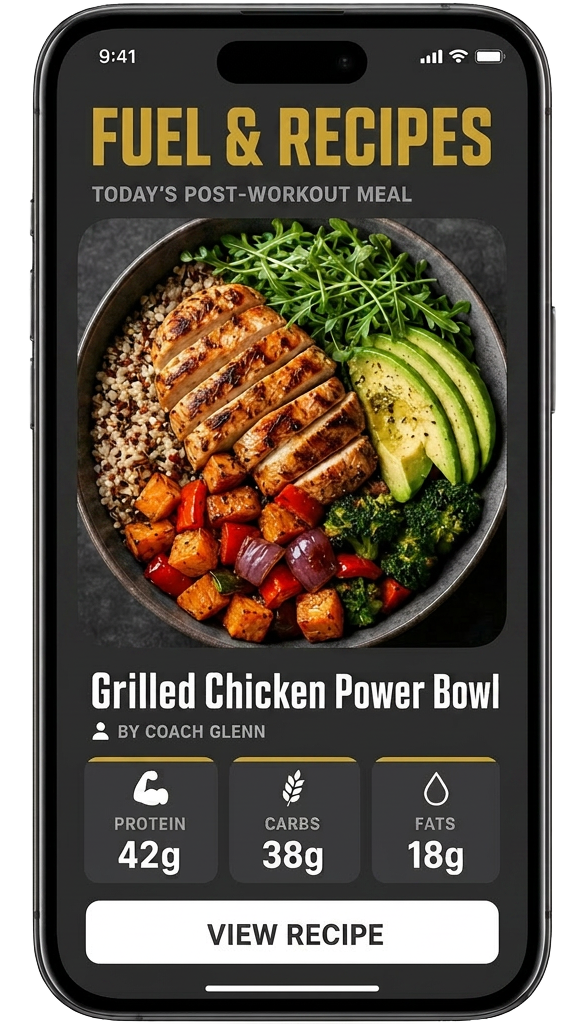 Recipe and nutrition screen