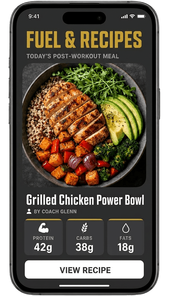 Recipe and nutrition screen
